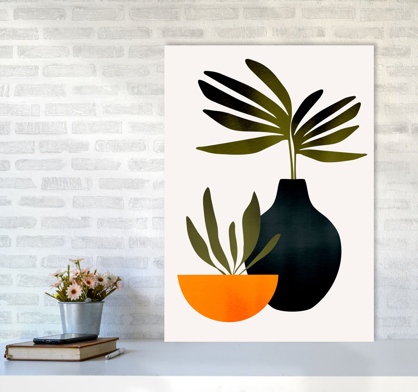Scandinavian Stilllife 1 Art Print by Kubistika A1 Black Frame