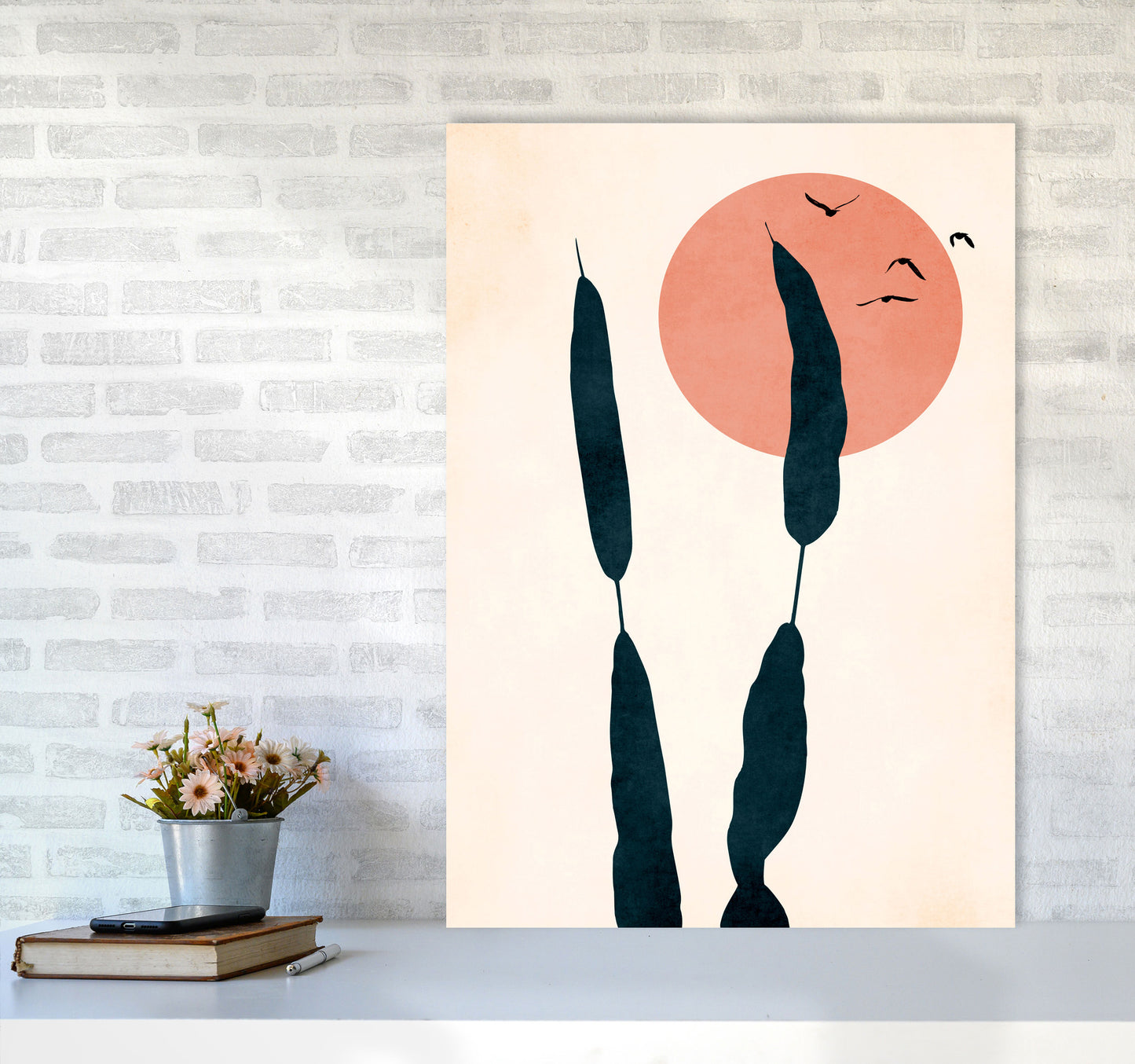 Night & Day Art Print by Kubistika A1 Black Frame