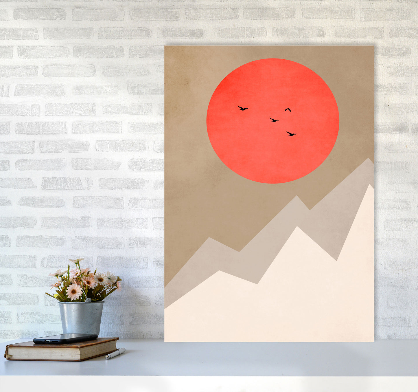 Mont Blanc Art Print by Kubistika A1 Black Frame