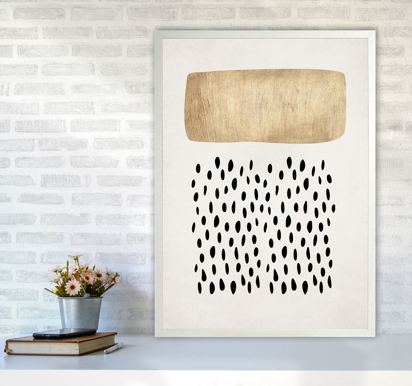 Opus No Contemporary Art Print by Kubistika A1 Oak Frame