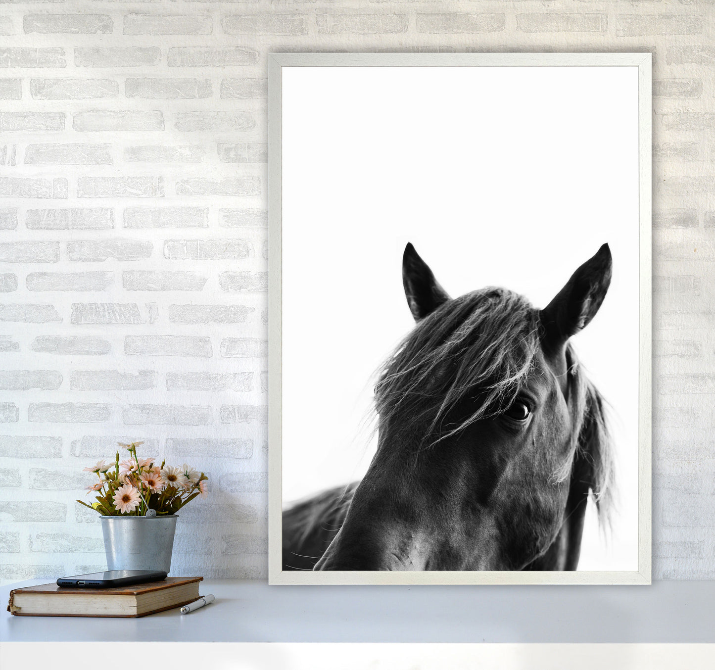 Black Beauty Photography Art Print by Kubistika A1 Oak Frame