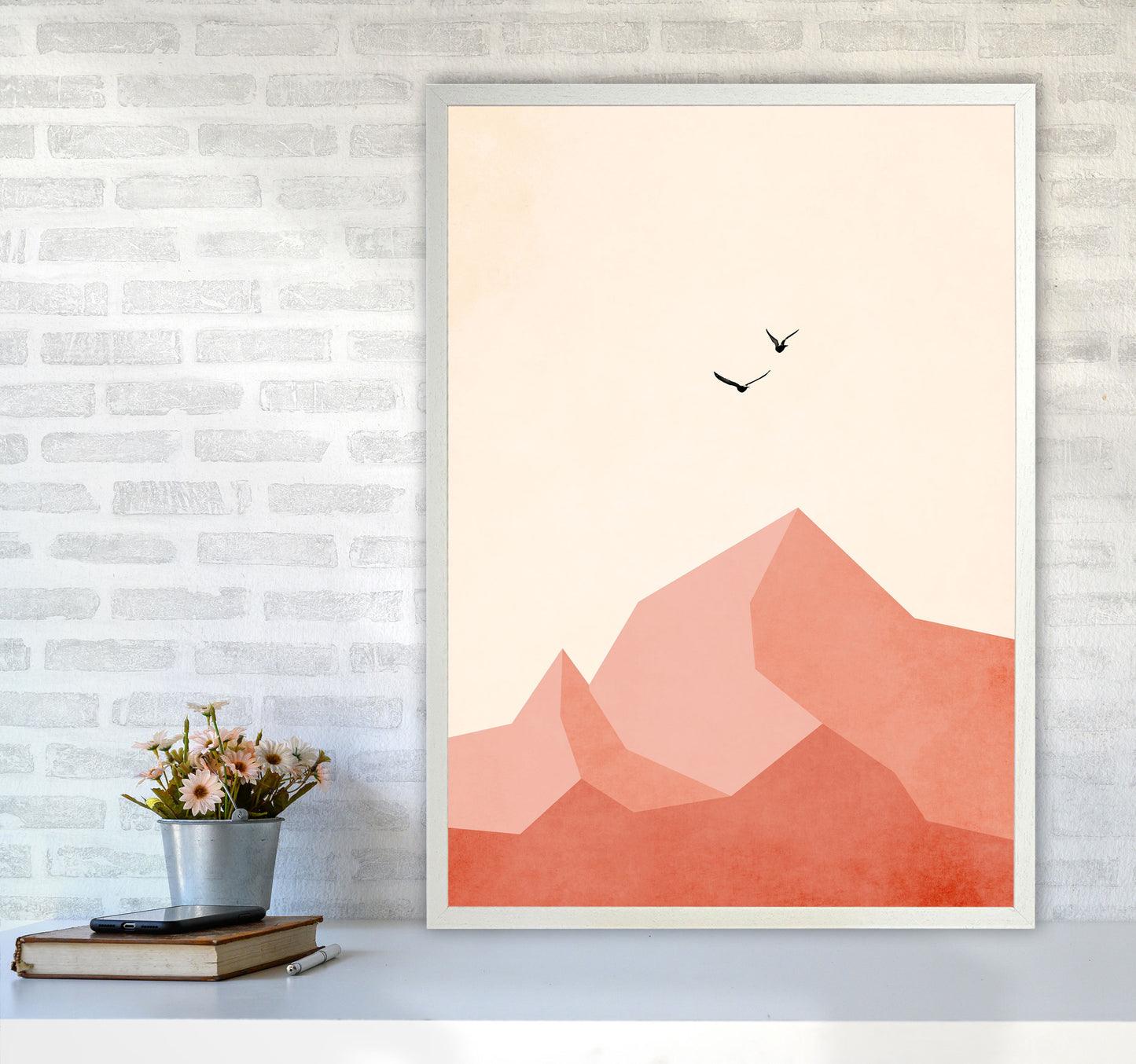 Zugspitze EINS Art Print by Kubistika A1 Oak Frame