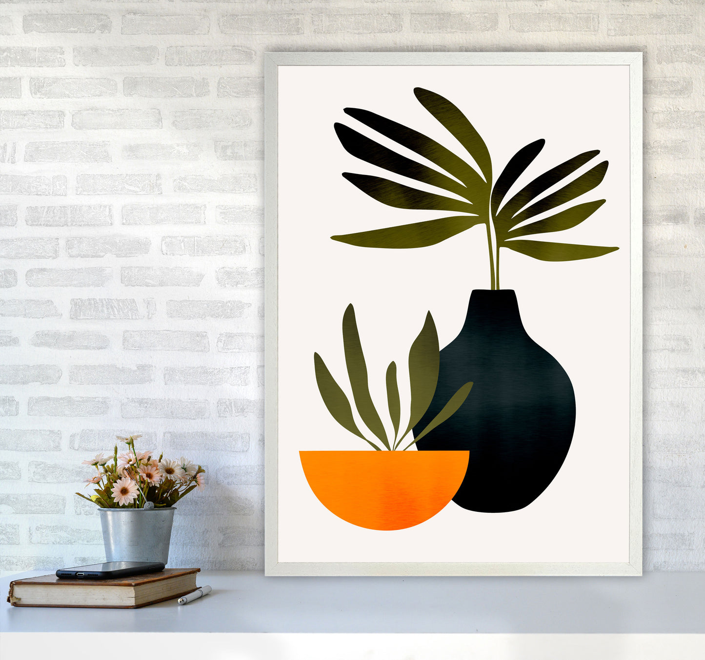 Scandinavian Stilllife 1 Art Print by Kubistika A1 Oak Frame