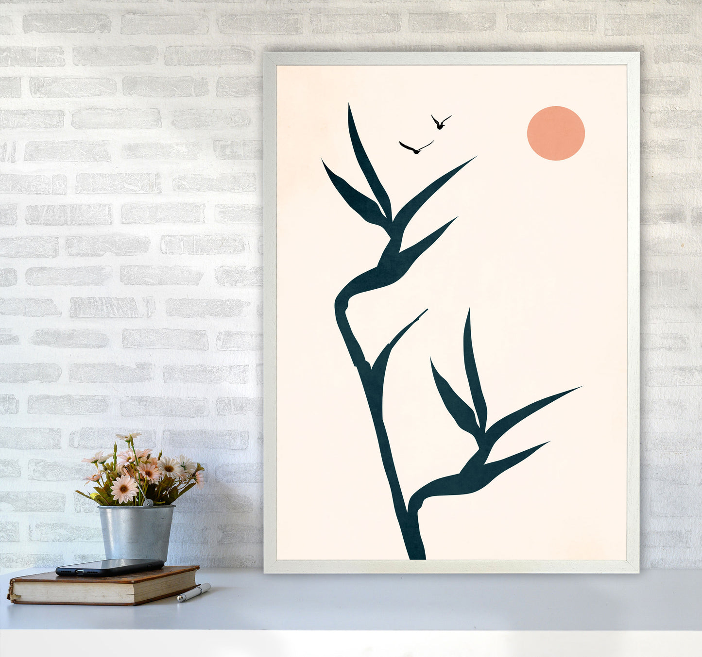 Paradise Art Print by Kubistika A1 Oak Frame