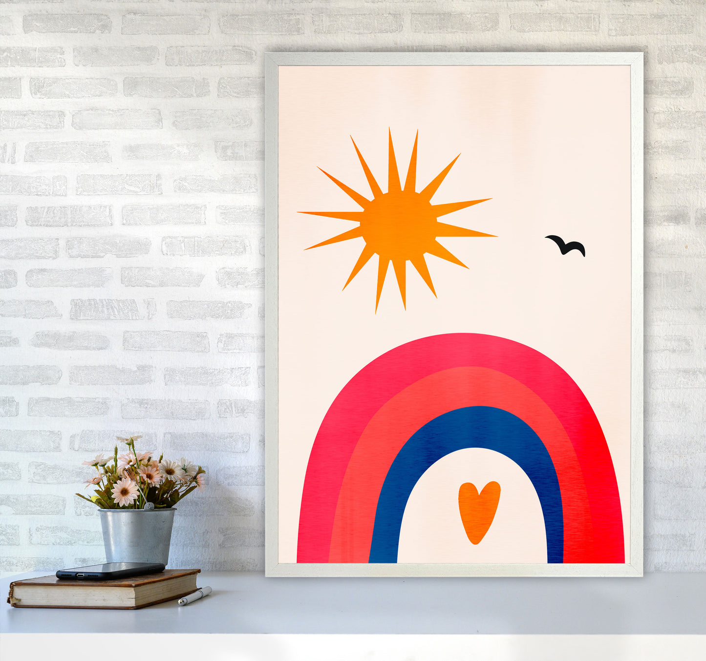 Happy Days! Art Print by Kubistika A1 Oak Frame