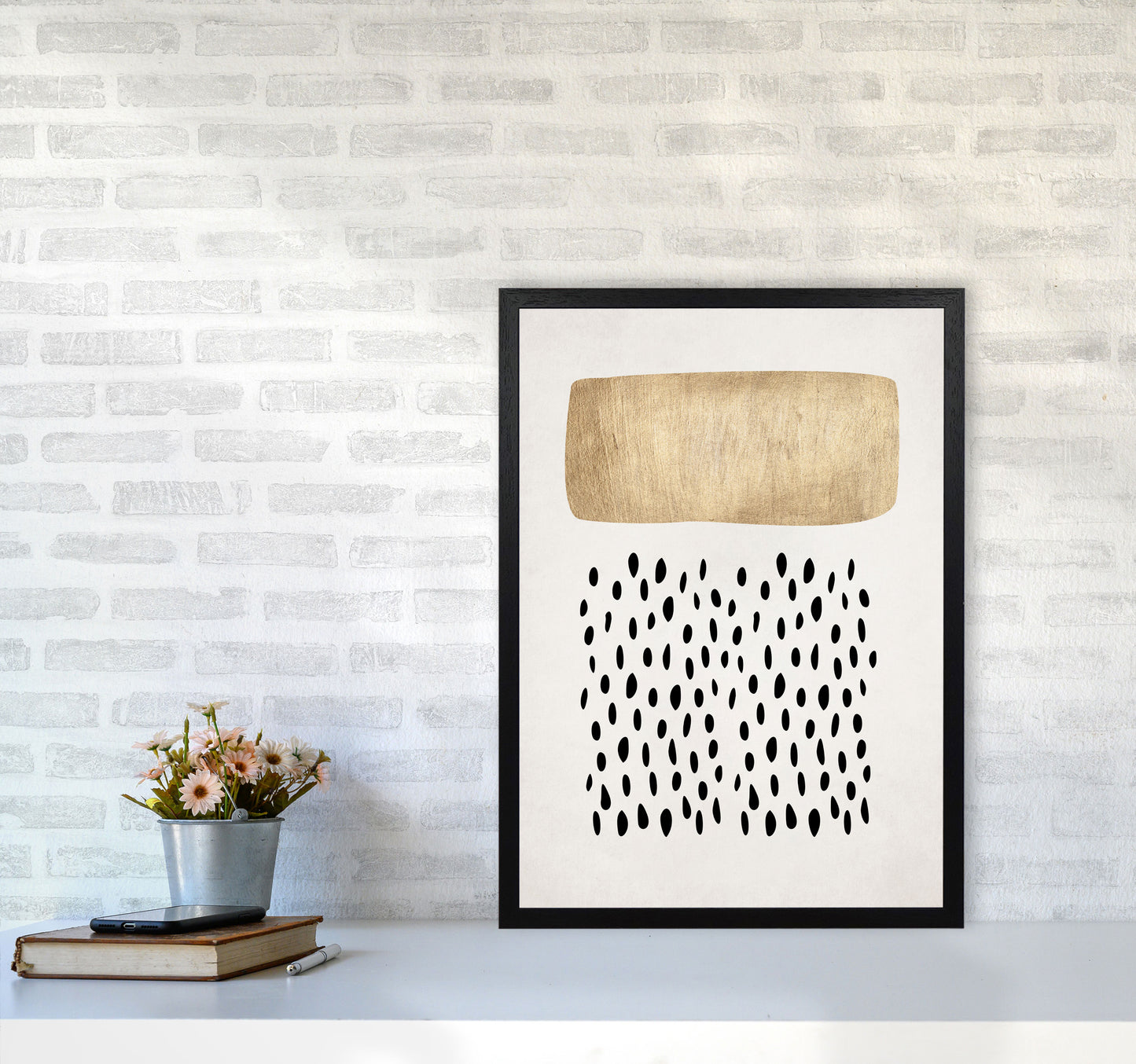 Opus No Contemporary Art Print by Kubistika A2 White Frame