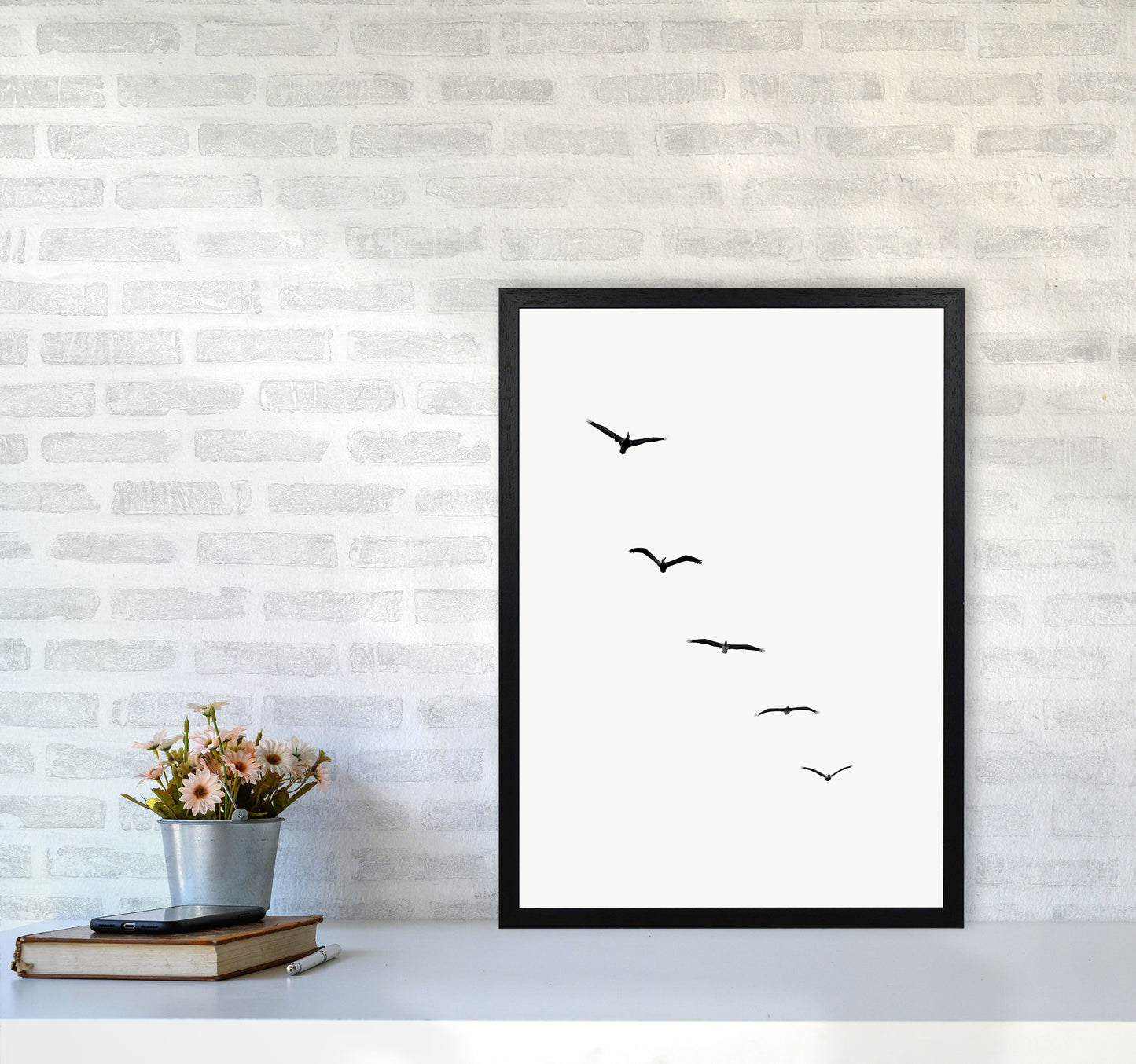 Heavenly Creatures - DARK Contemporary Art Print by Kubistika A2 White Frame