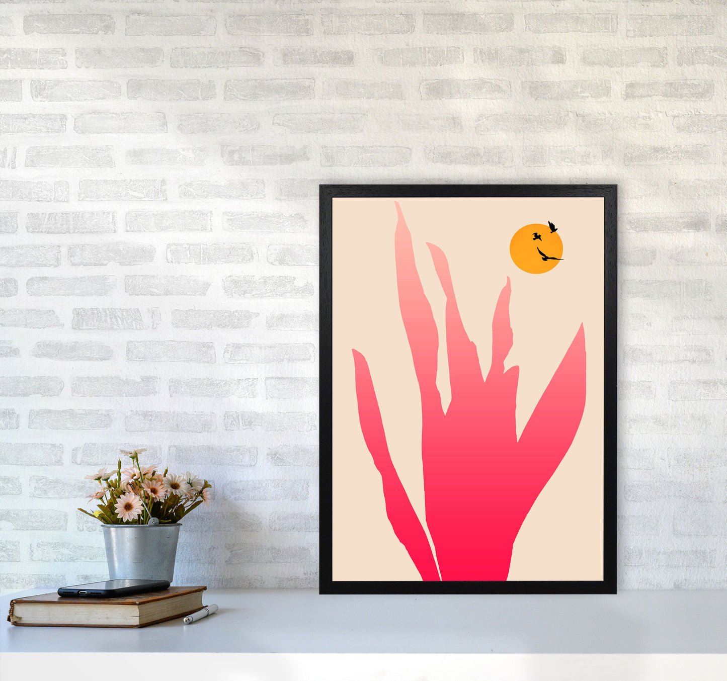 Strawberry Fields Forever Art Print by Kubistika A2 White Frame