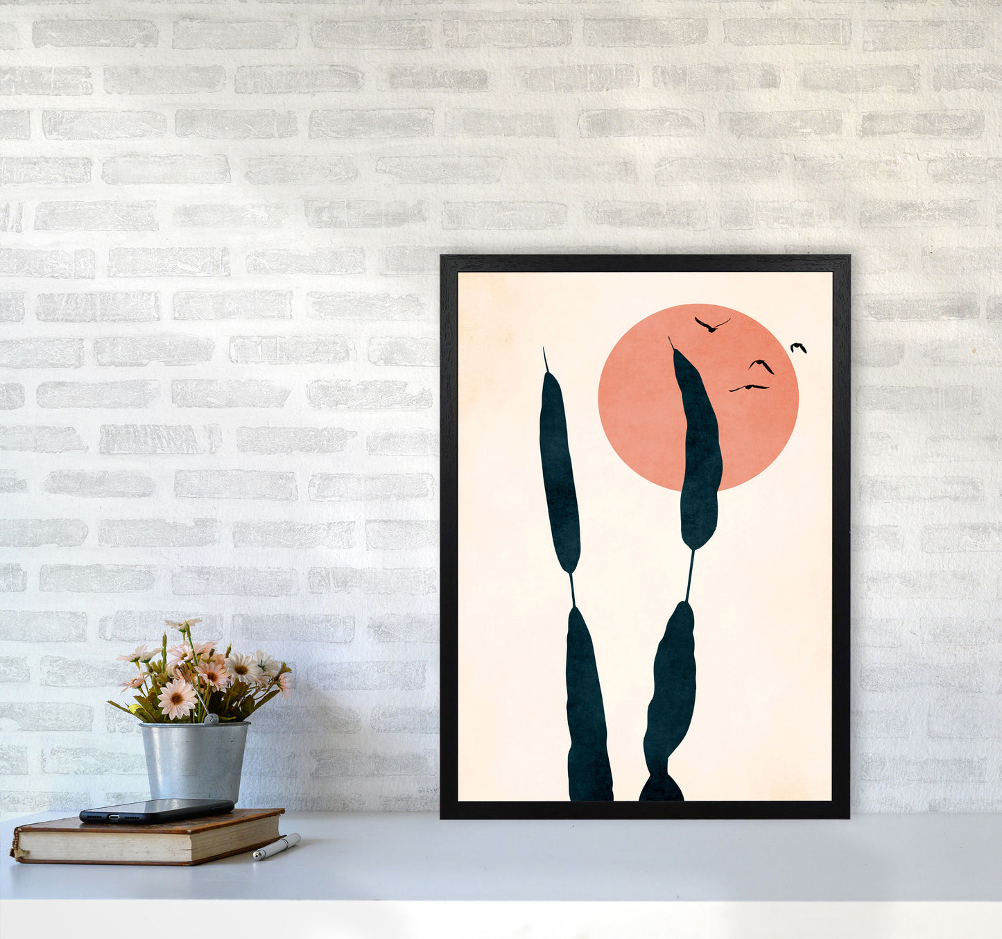 Night & Day Art Print by Kubistika A2 White Frame
