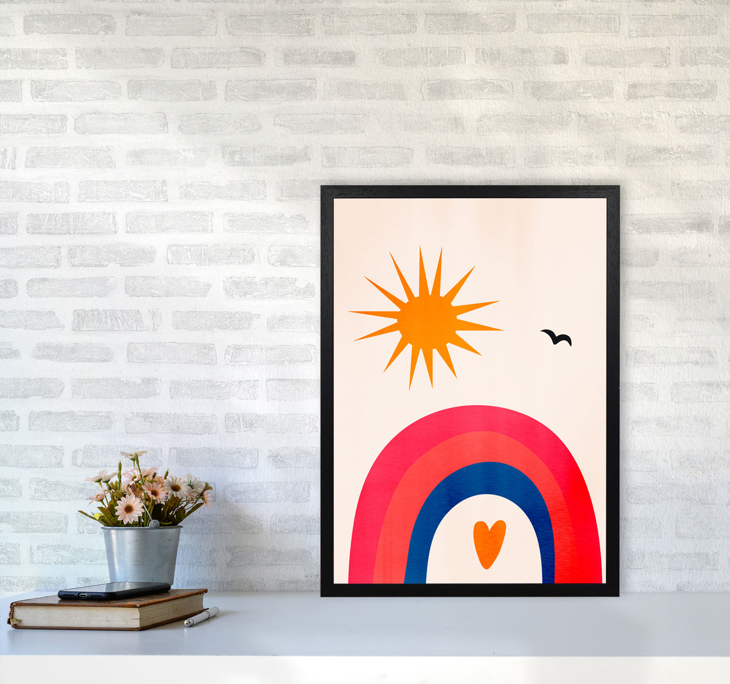 Happy Days! Art Print by Kubistika A2 White Frame