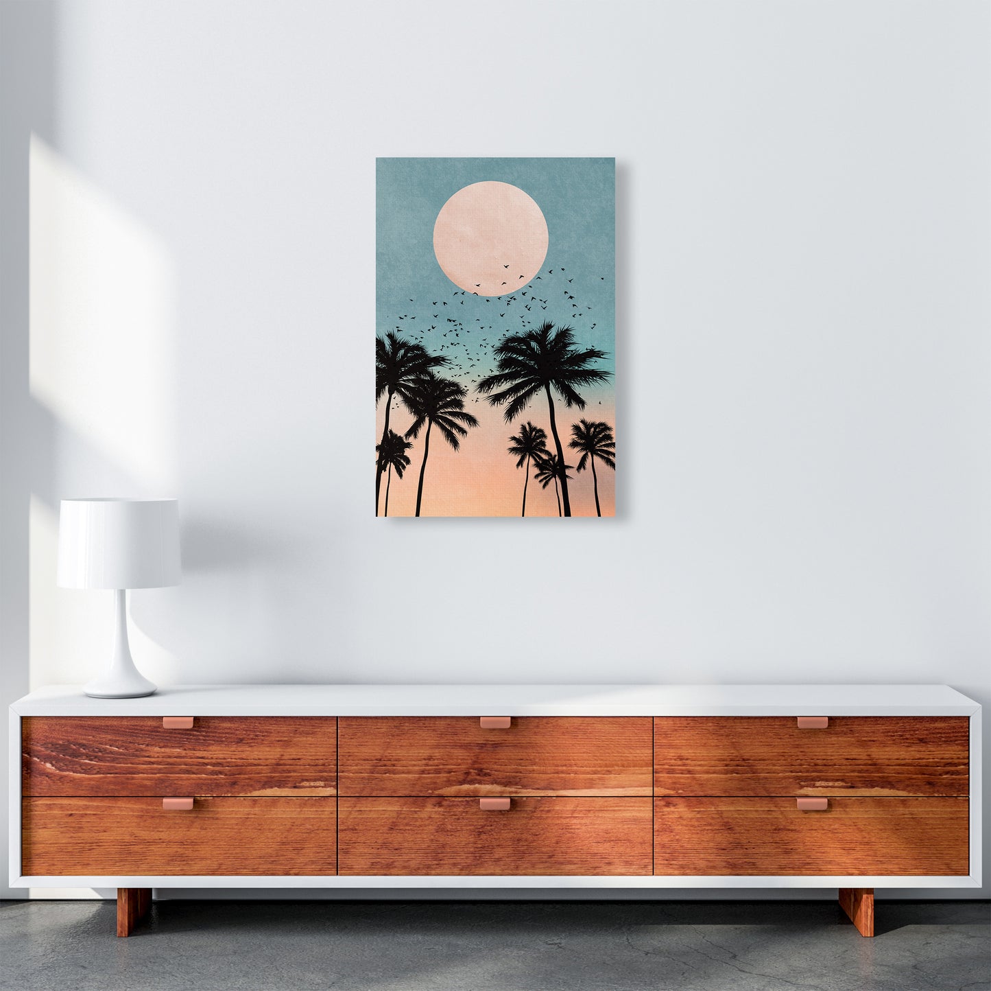 Sunrise Modern Art Print by Kubistika A2 Canvas