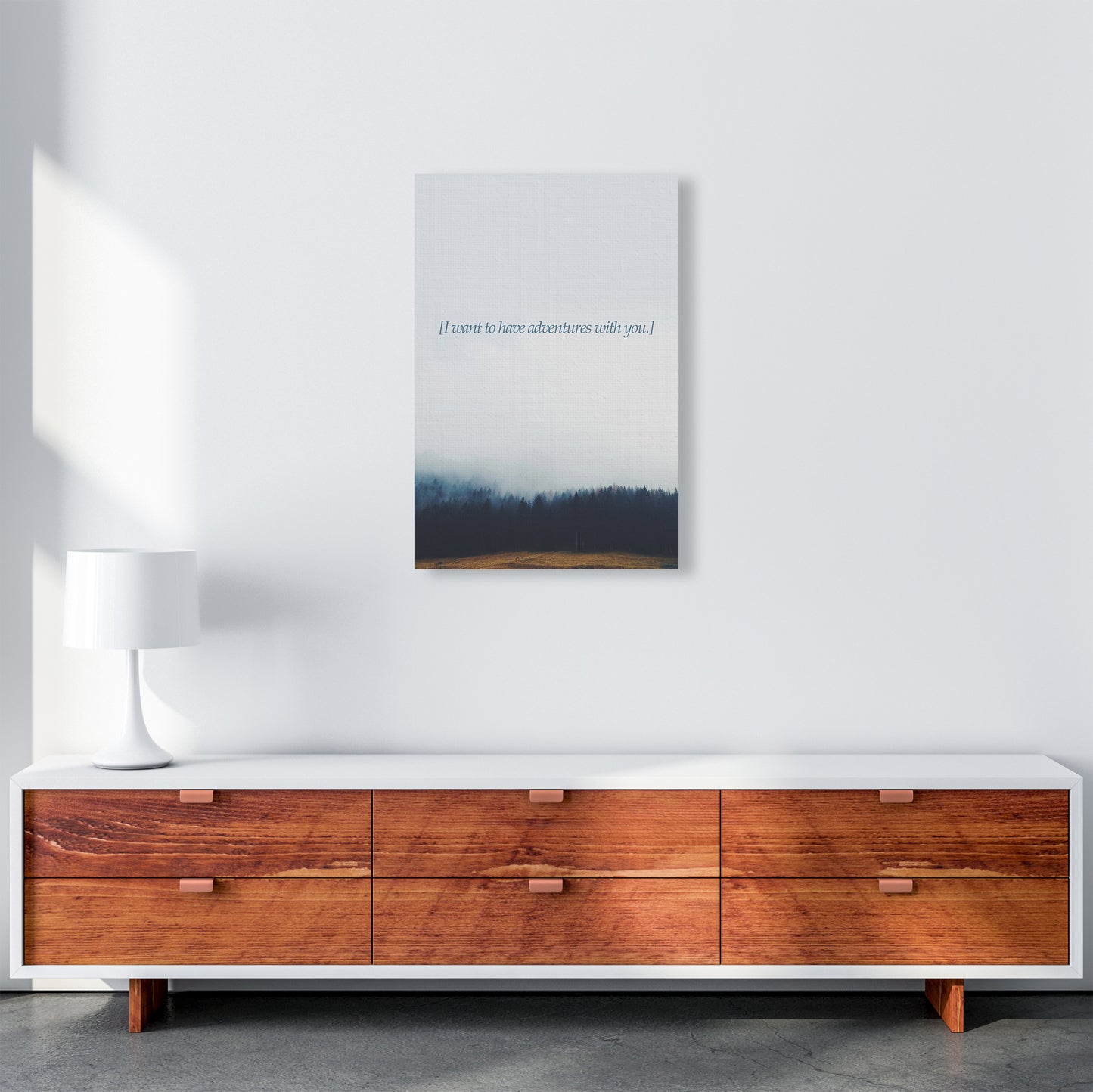Adventures With You Quote Art Print by Kubistika A2 Canvas