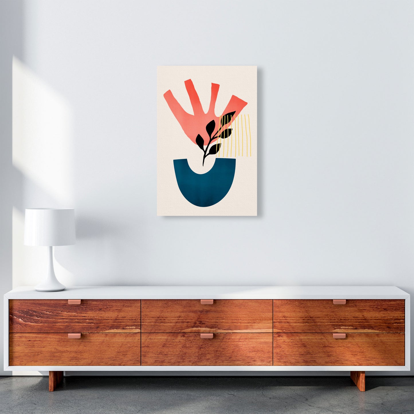 Mid Century Y Art Print by Kubistika A2 Canvas
