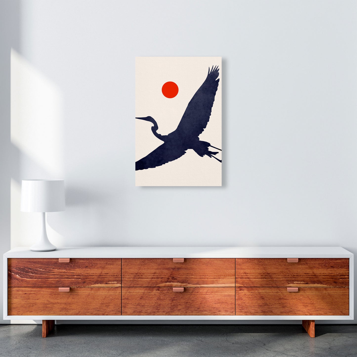 Crane Art Print by Kubistika A2 Canvas