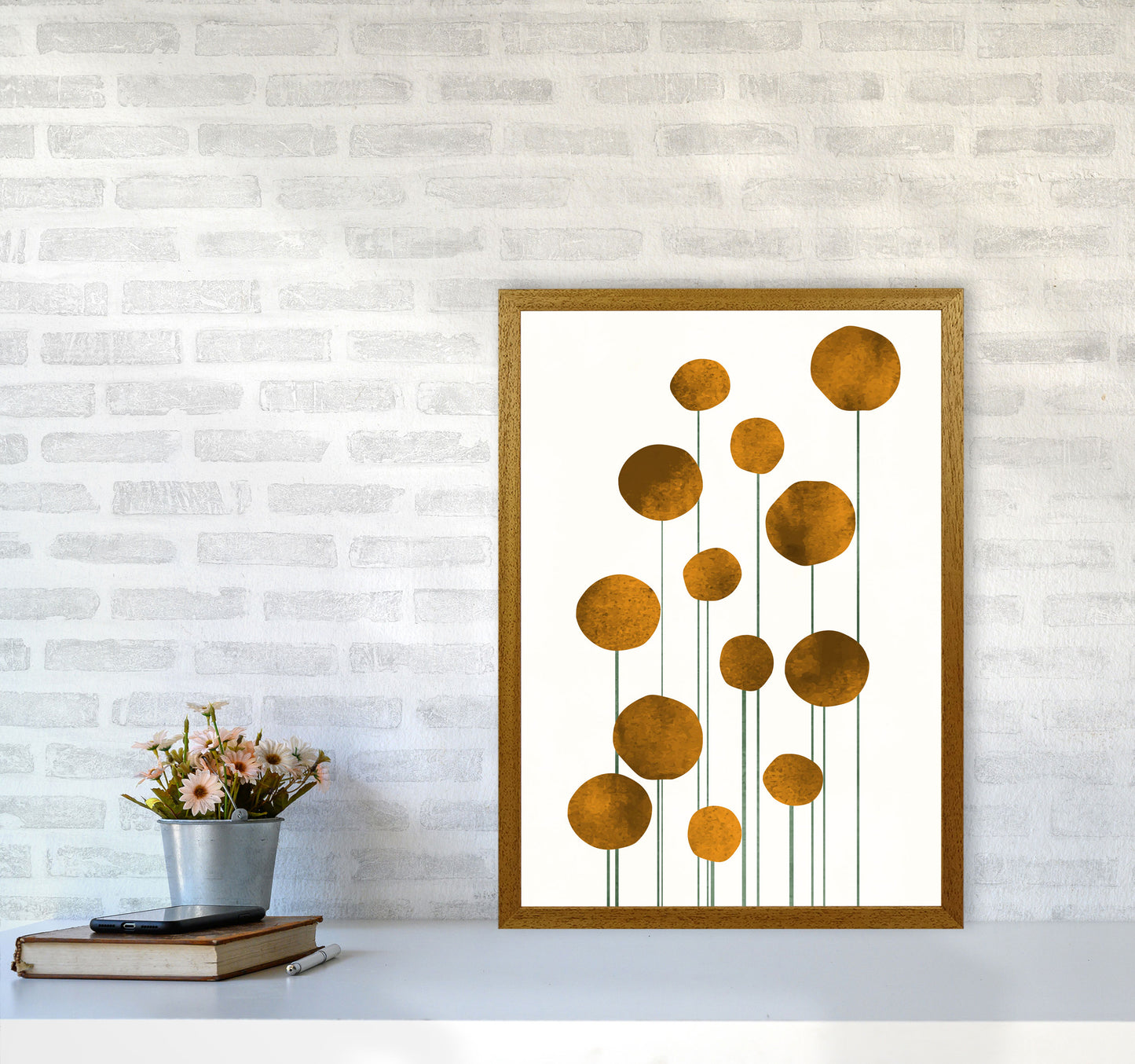 Waterflowers No.3 Art Print by Kubistika A2 Print Only