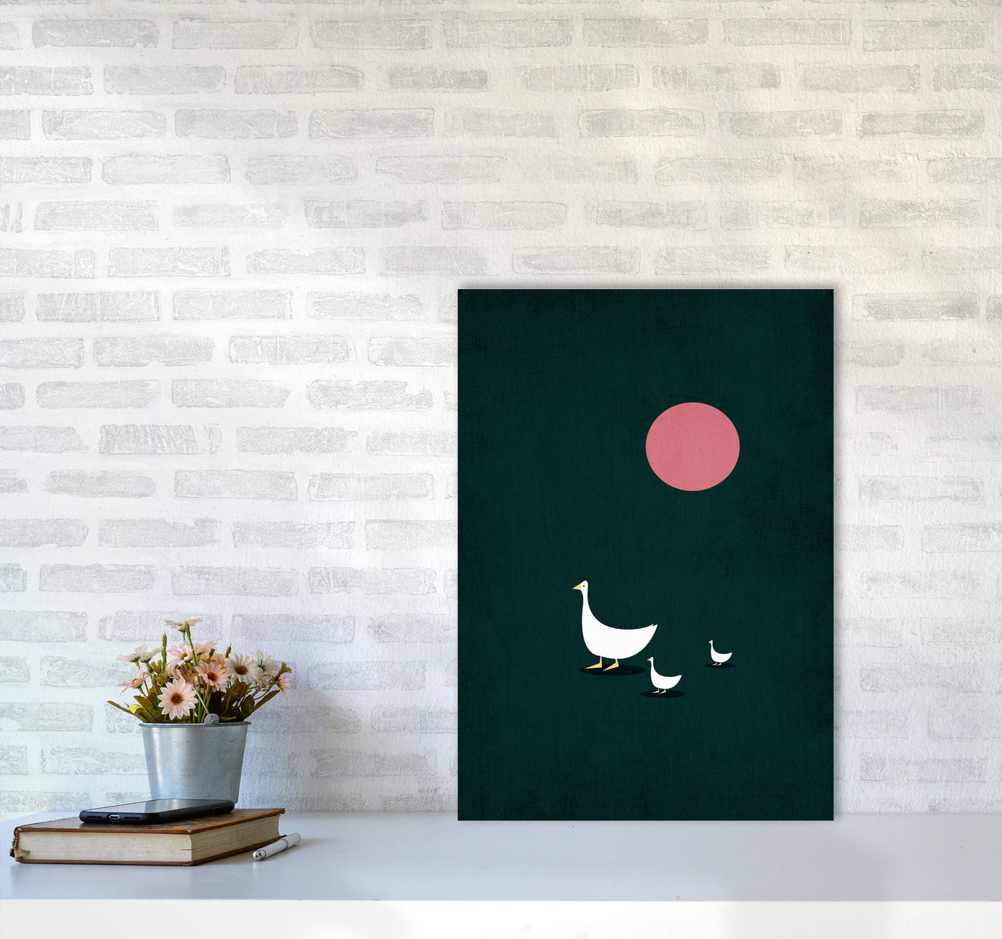 Sunny Side Of Life Contemporary Art Print by Kubistika A2 Black Frame