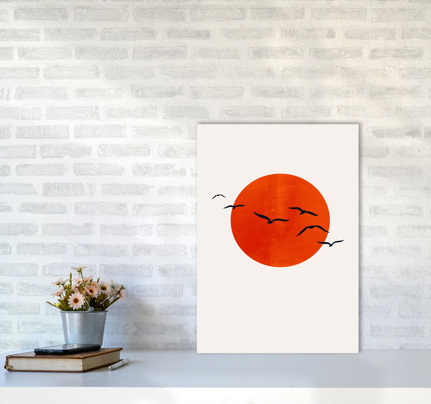 A Beautiful Day Modern Contemporary Art Print by Kubistika A2 Black Frame