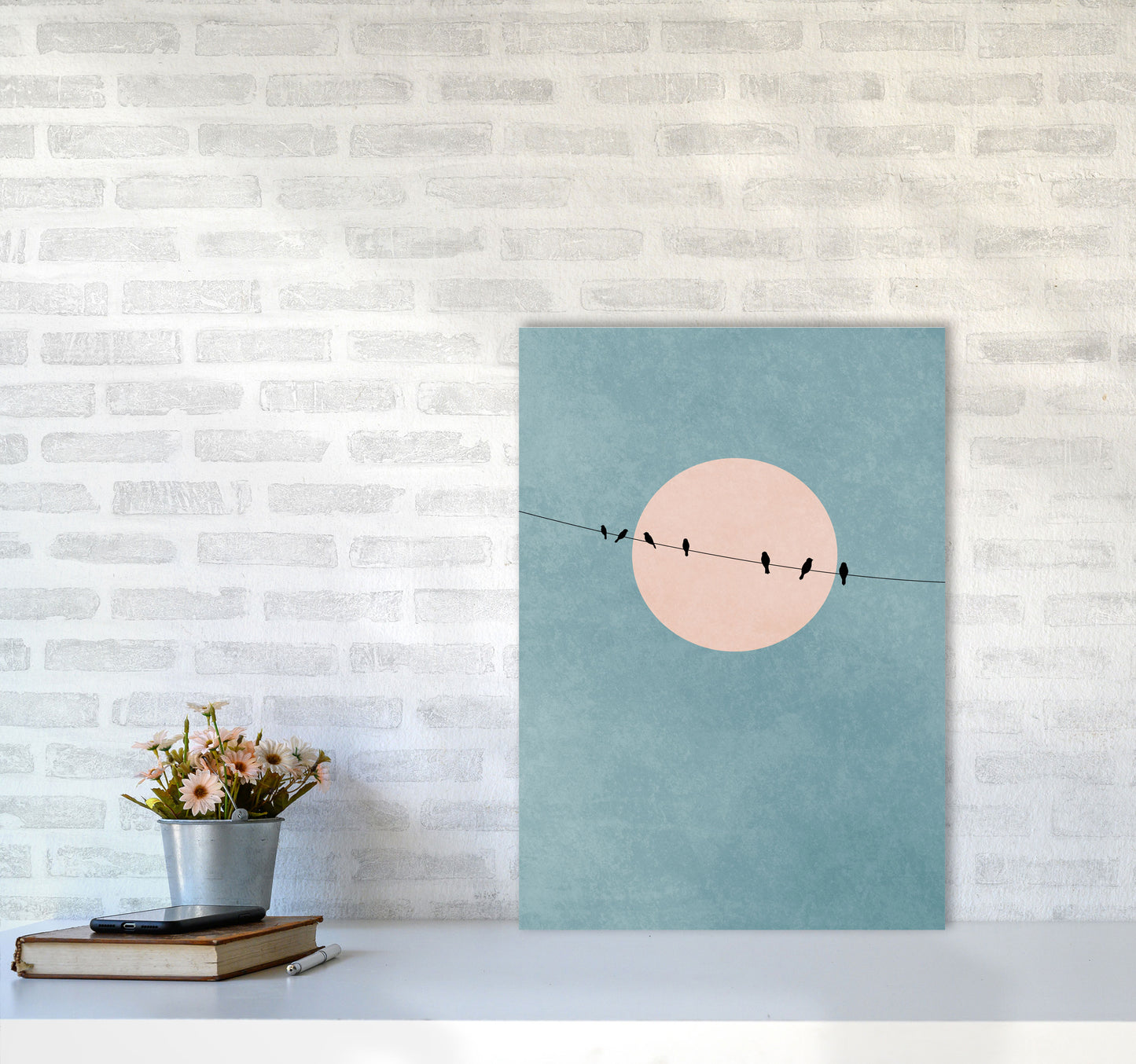The Beauty Of Silence Contemporary Art Print by Kubistika A2 Black Frame