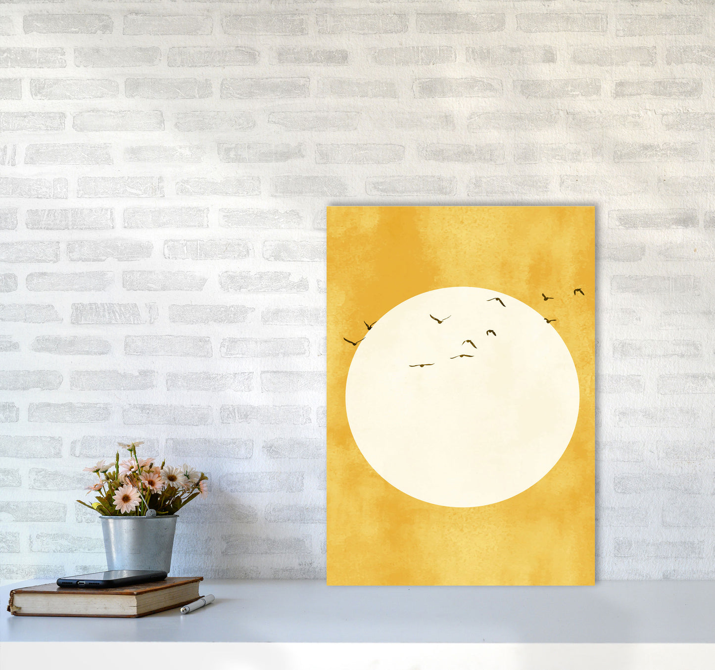 A Daylight Journey Modern Contemporary Art Print by Kubistika A2 Black Frame