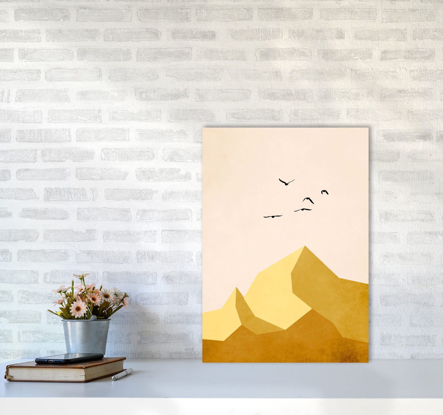 Zugspitze DREI Art Print by Kubistika A2 Black Frame