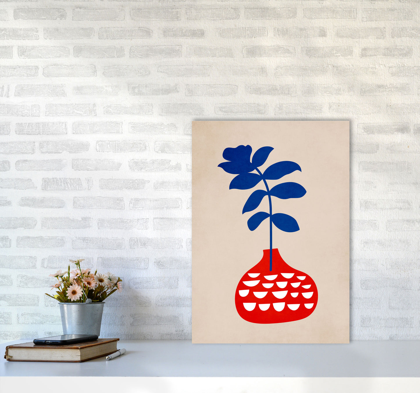 Wild Flower Art Print by Kubistika A2 Black Frame