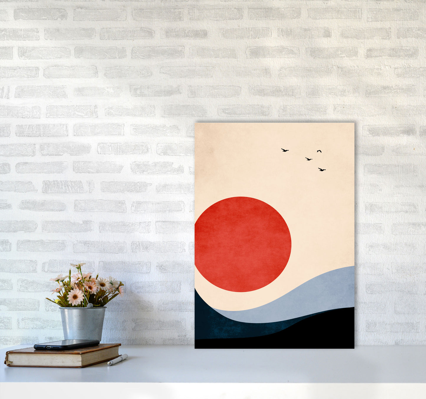 Seaside Memories Art Print by Kubistika A2 Black Frame