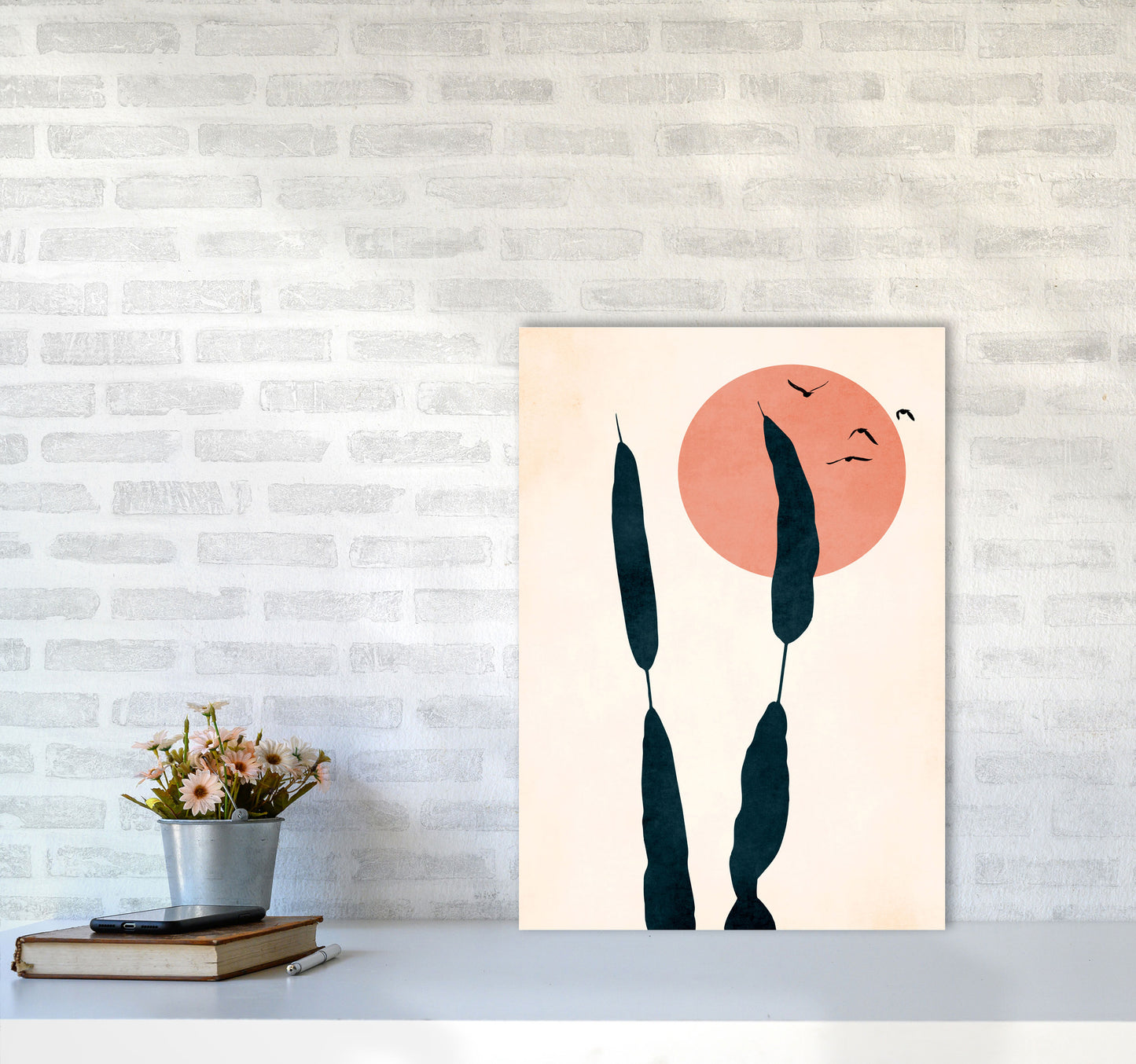 Night & Day Art Print by Kubistika A2 Black Frame
