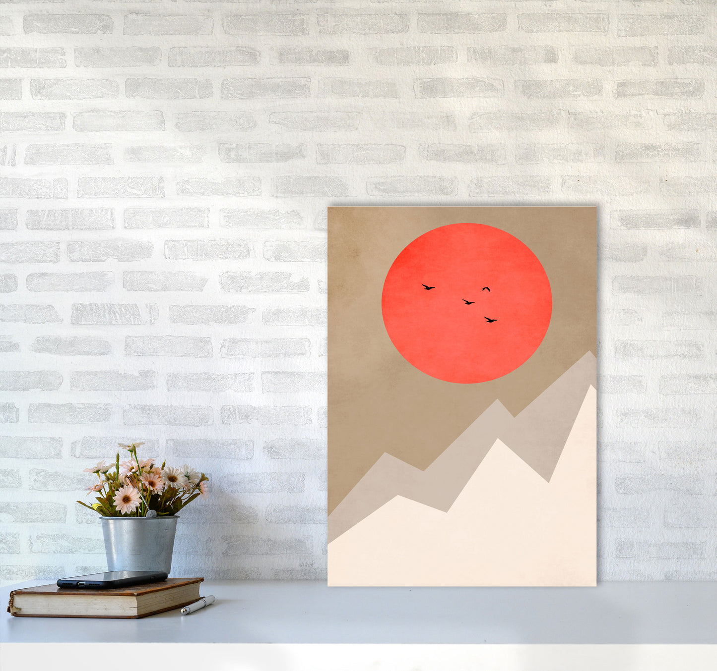 Mont Blanc Art Print by Kubistika A2 Black Frame