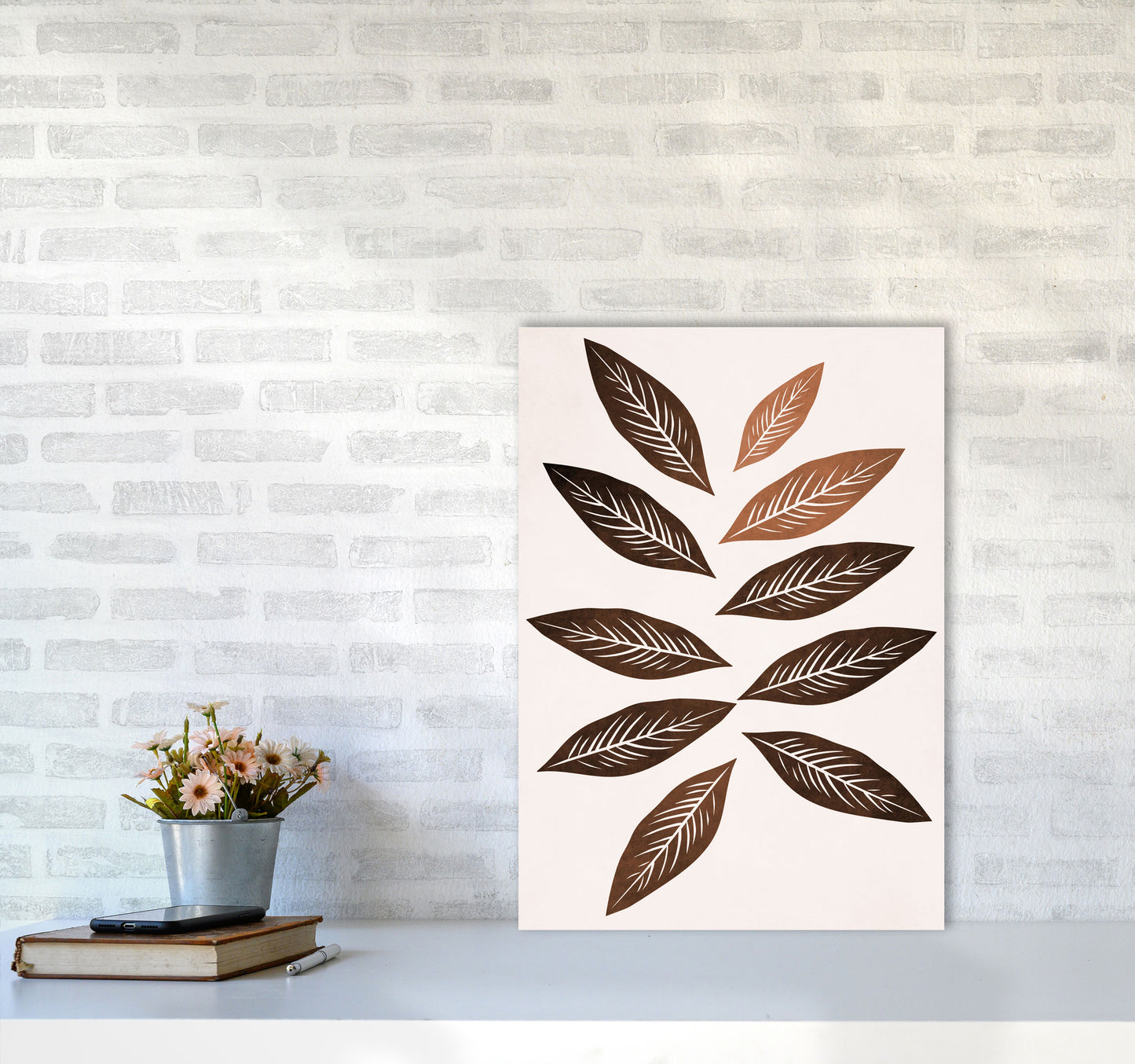 Autumn Bouquet Art Print by Kubistika A2 Black Frame