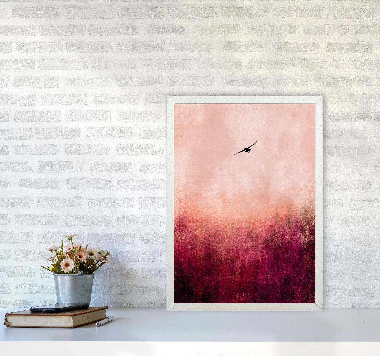 Rise Like A Phoenix Contemporary Art Print by Kubistika A2 Oak Frame
