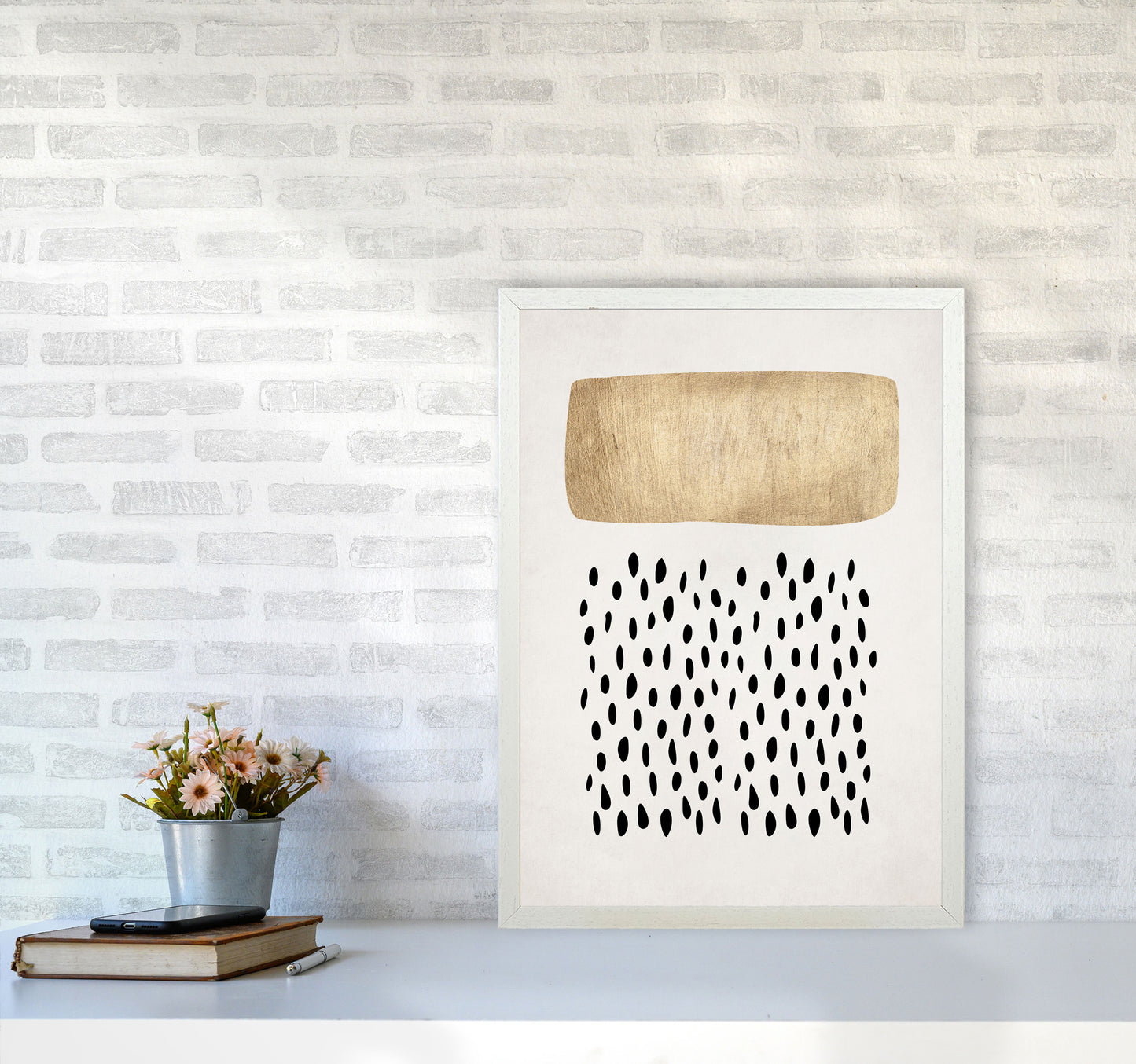 Opus No Contemporary Art Print by Kubistika A2 Oak Frame