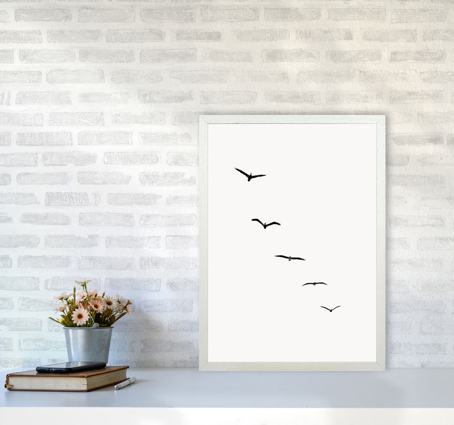 Heavenly Creatures - DARK Contemporary Art Print by Kubistika A2 Oak Frame