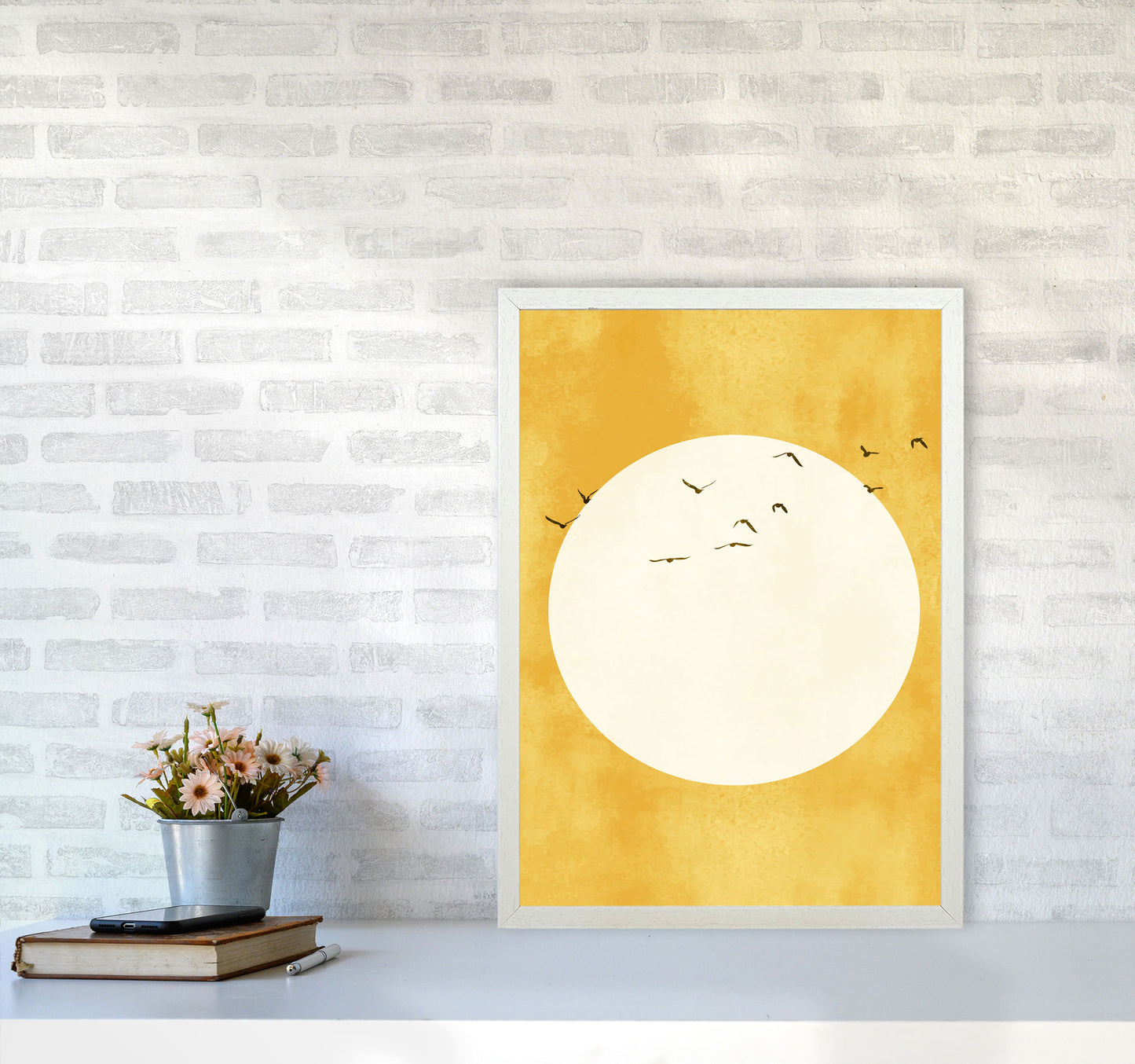 A Daylight Journey Modern Contemporary Art Print by Kubistika A2 Oak Frame