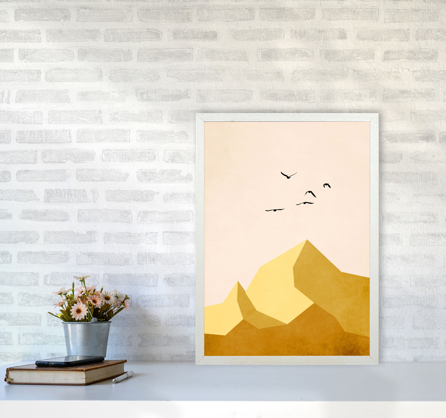 Zugspitze DREI Art Print by Kubistika A2 Oak Frame