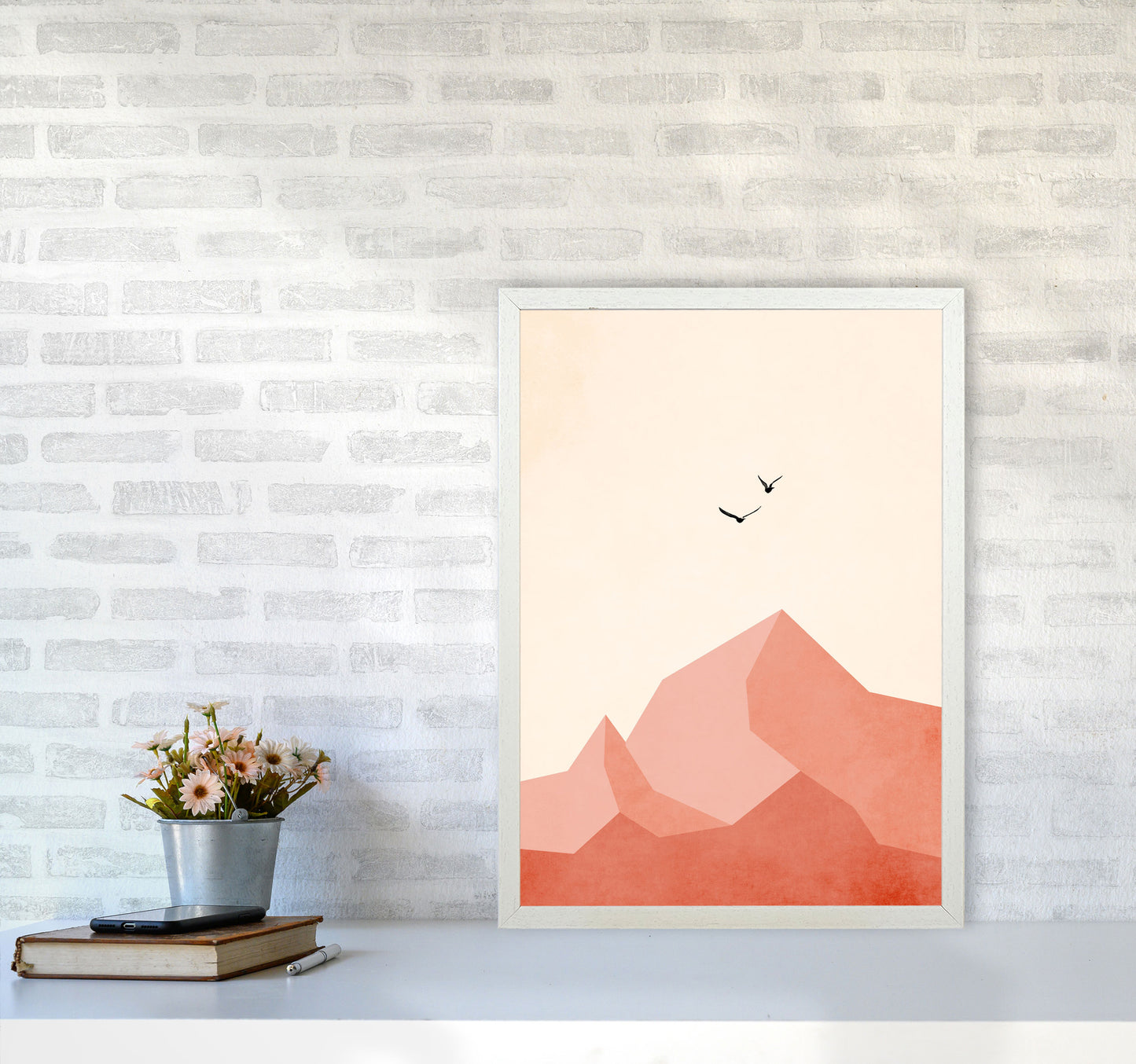 Zugspitze EINS Art Print by Kubistika A2 Oak Frame