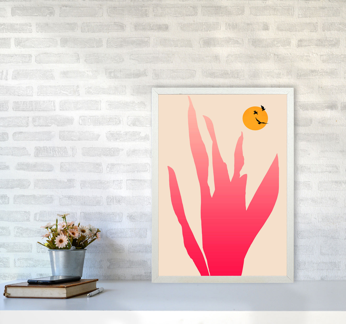 Strawberry Fields Forever Art Print by Kubistika A2 Oak Frame