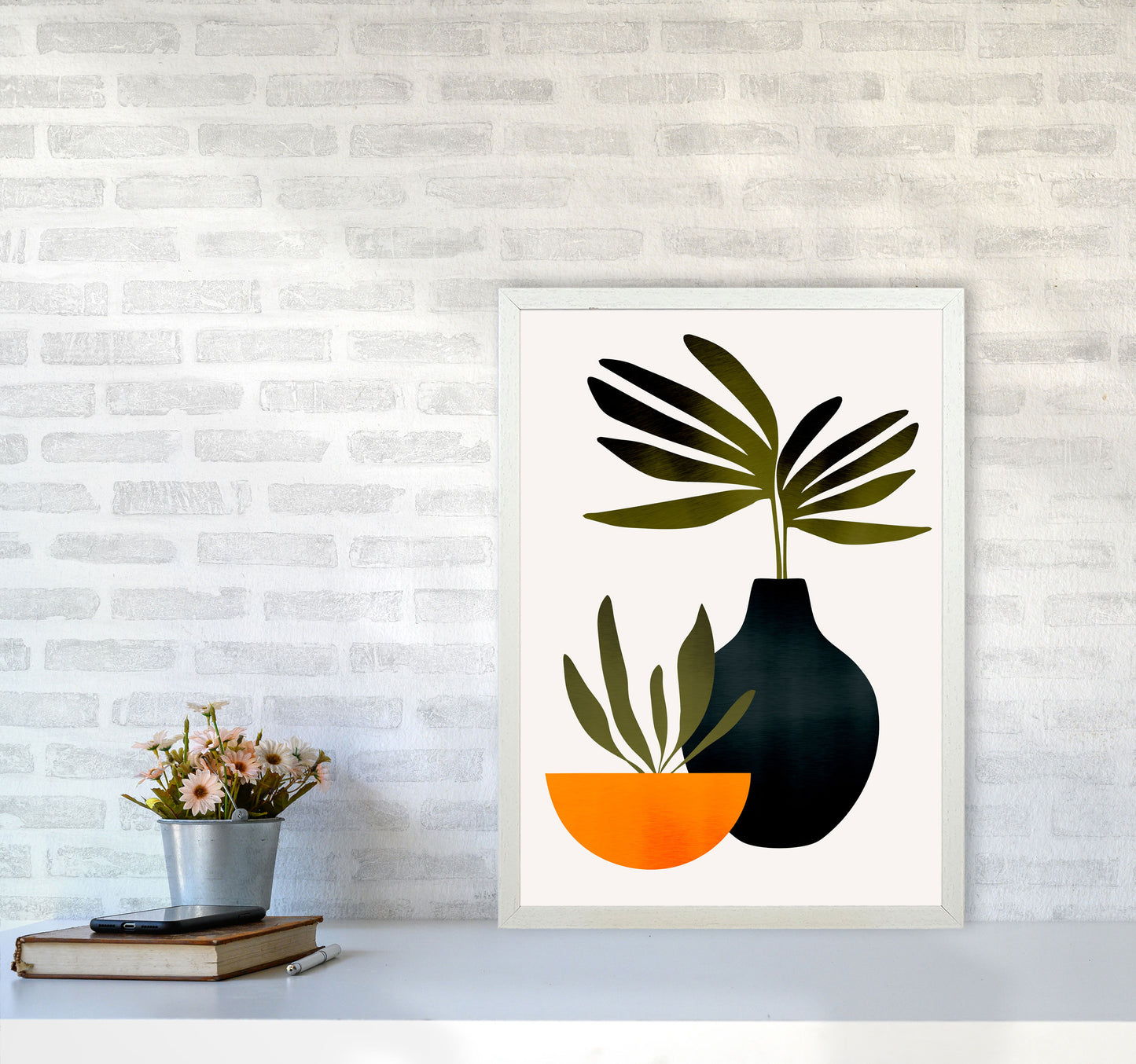 Scandinavian Stilllife 1 Art Print by Kubistika A2 Oak Frame