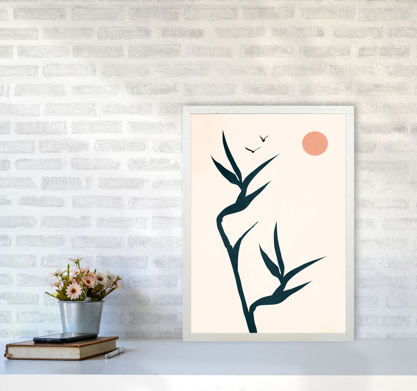 Paradise Art Print by Kubistika A2 Oak Frame