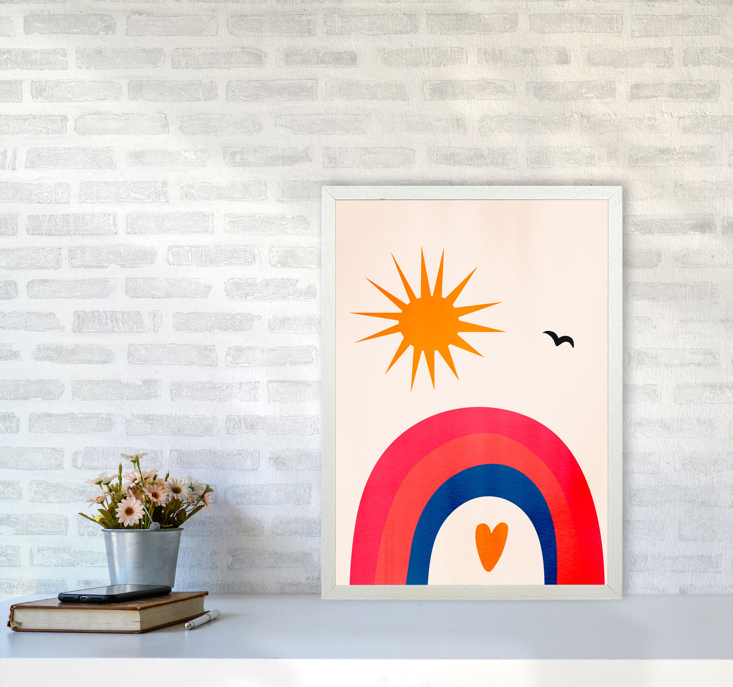 Happy Days! Art Print by Kubistika A2 Oak Frame