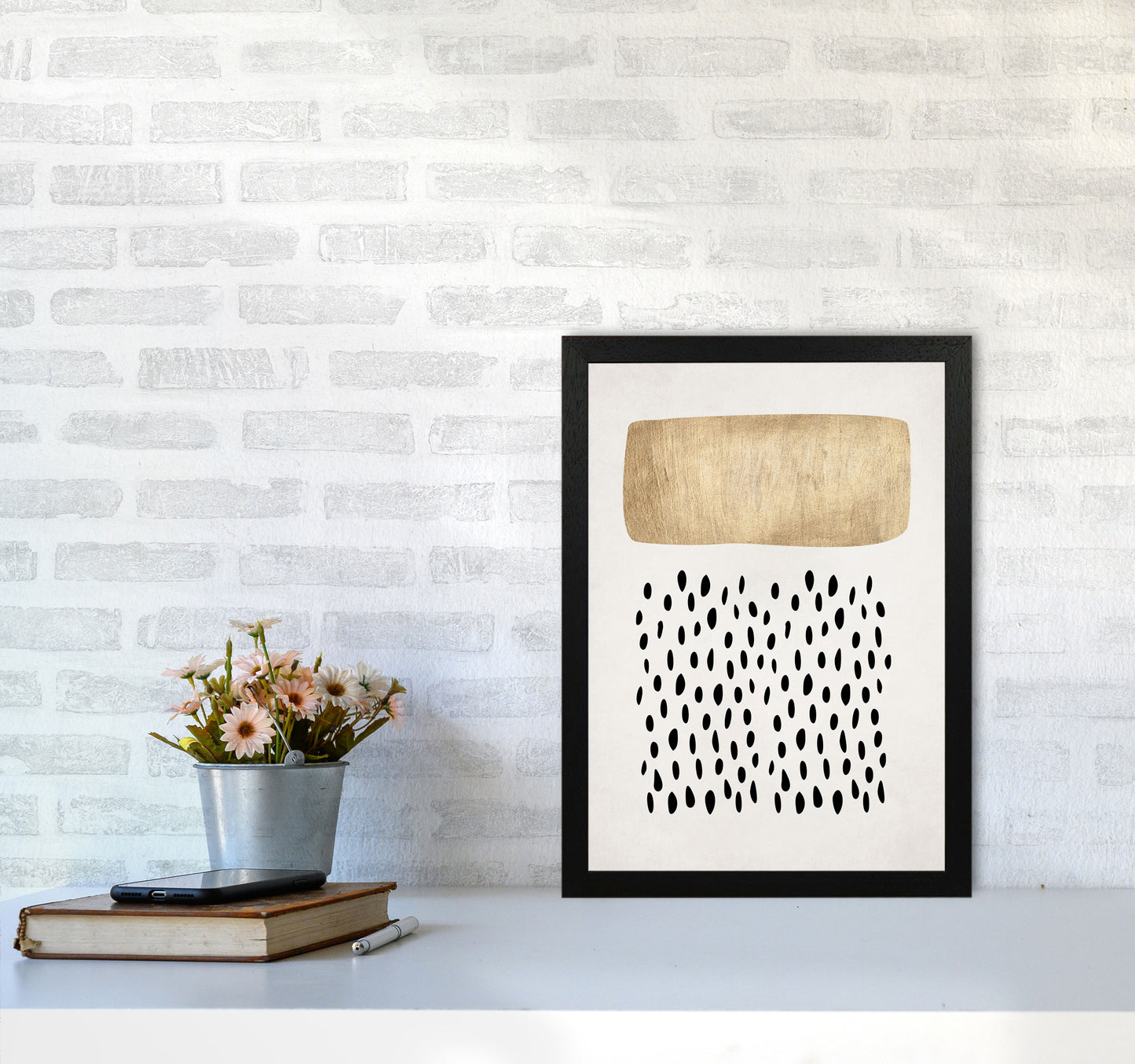 Opus No Contemporary Art Print by Kubistika A3 White Frame