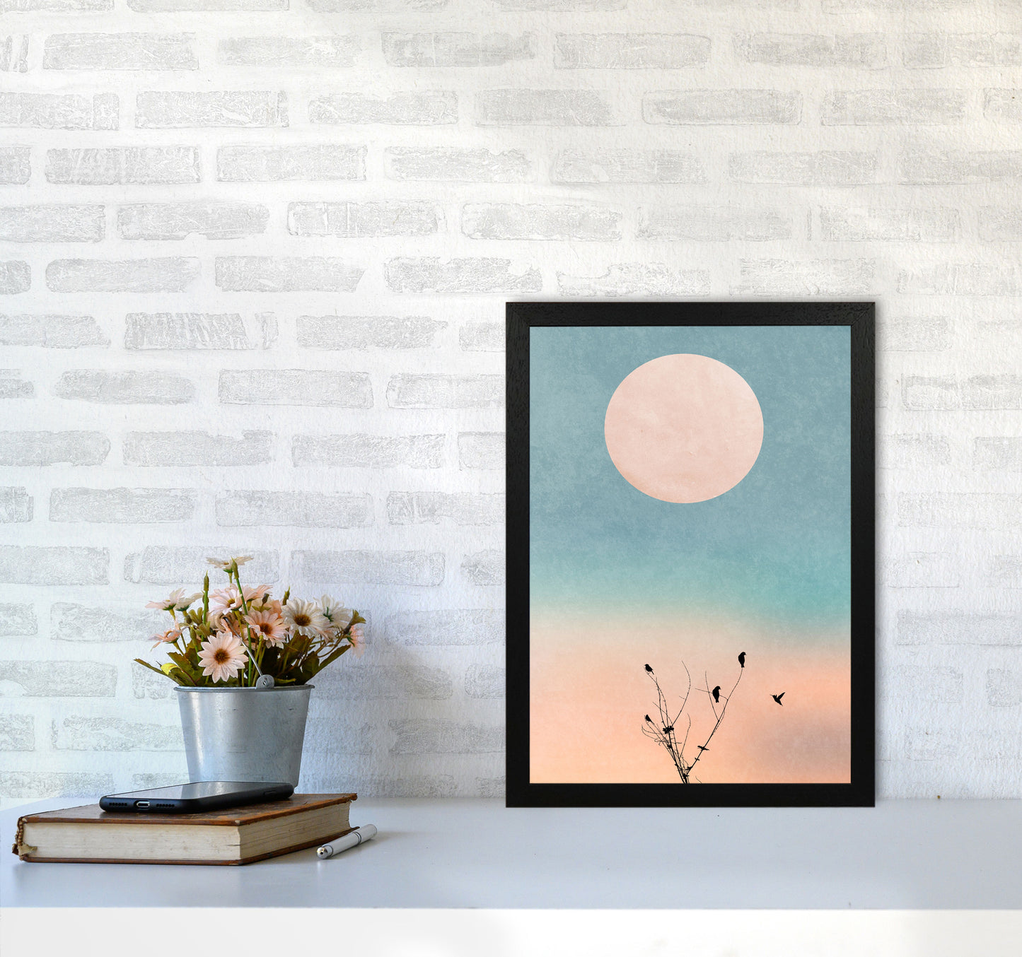 Waking Up Warm Contemporary Art Print by Kubistika A3 White Frame