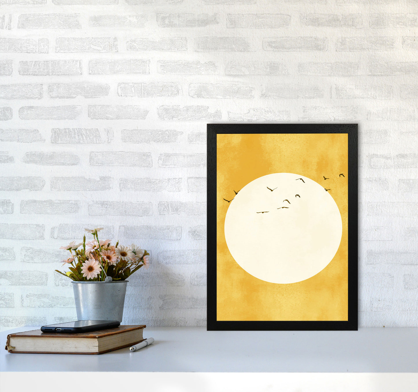 A Daylight Journey Modern Contemporary Art Print by Kubistika A3 White Frame