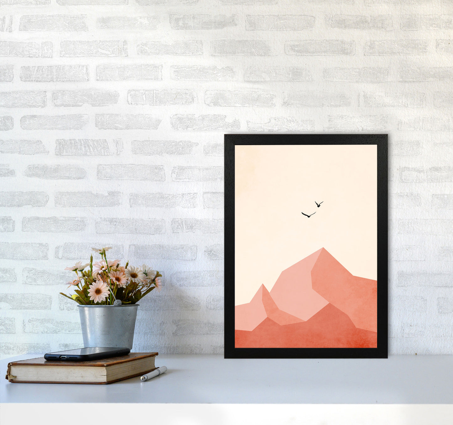 Zugspitze EINS Art Print by Kubistika A3 White Frame