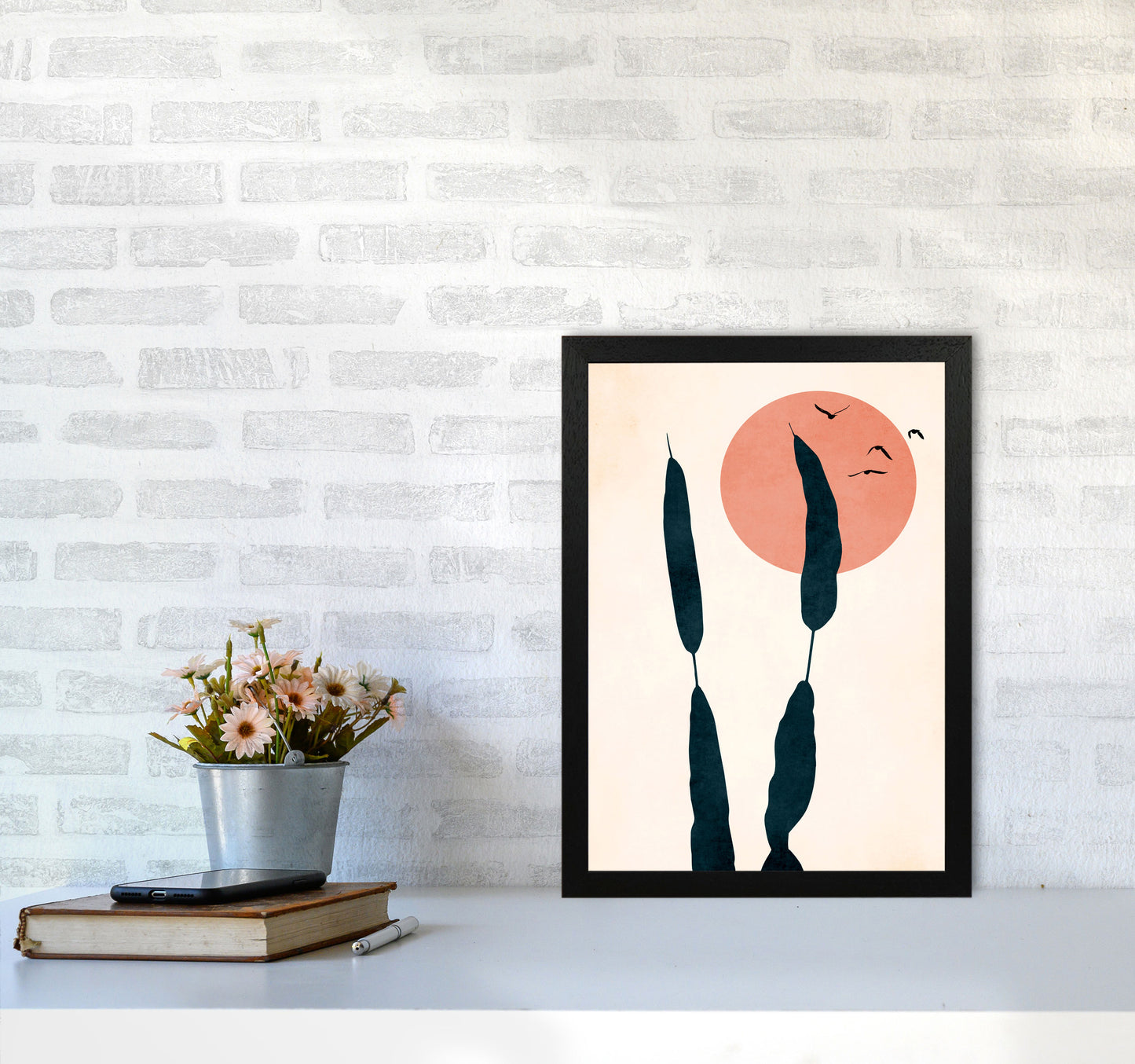 Night & Day Art Print by Kubistika A3 White Frame