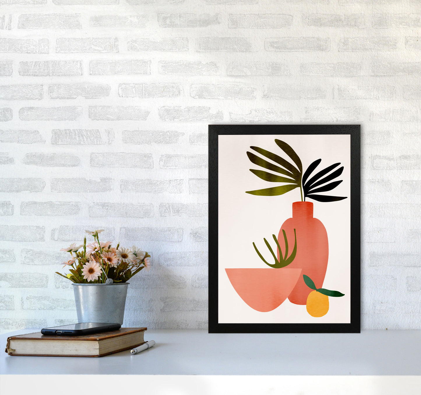 Juicy Lemon Art Print by Kubistika A3 White Frame