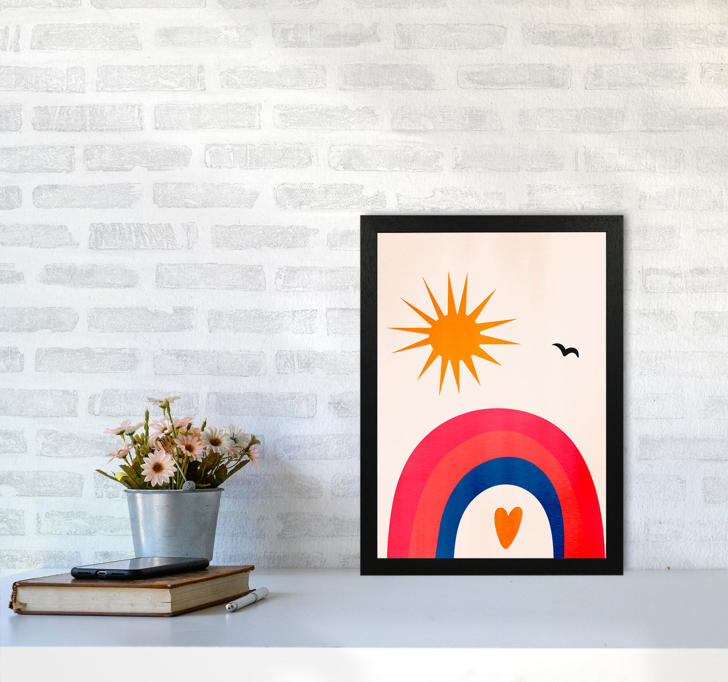 Happy Days! Art Print by Kubistika A3 White Frame