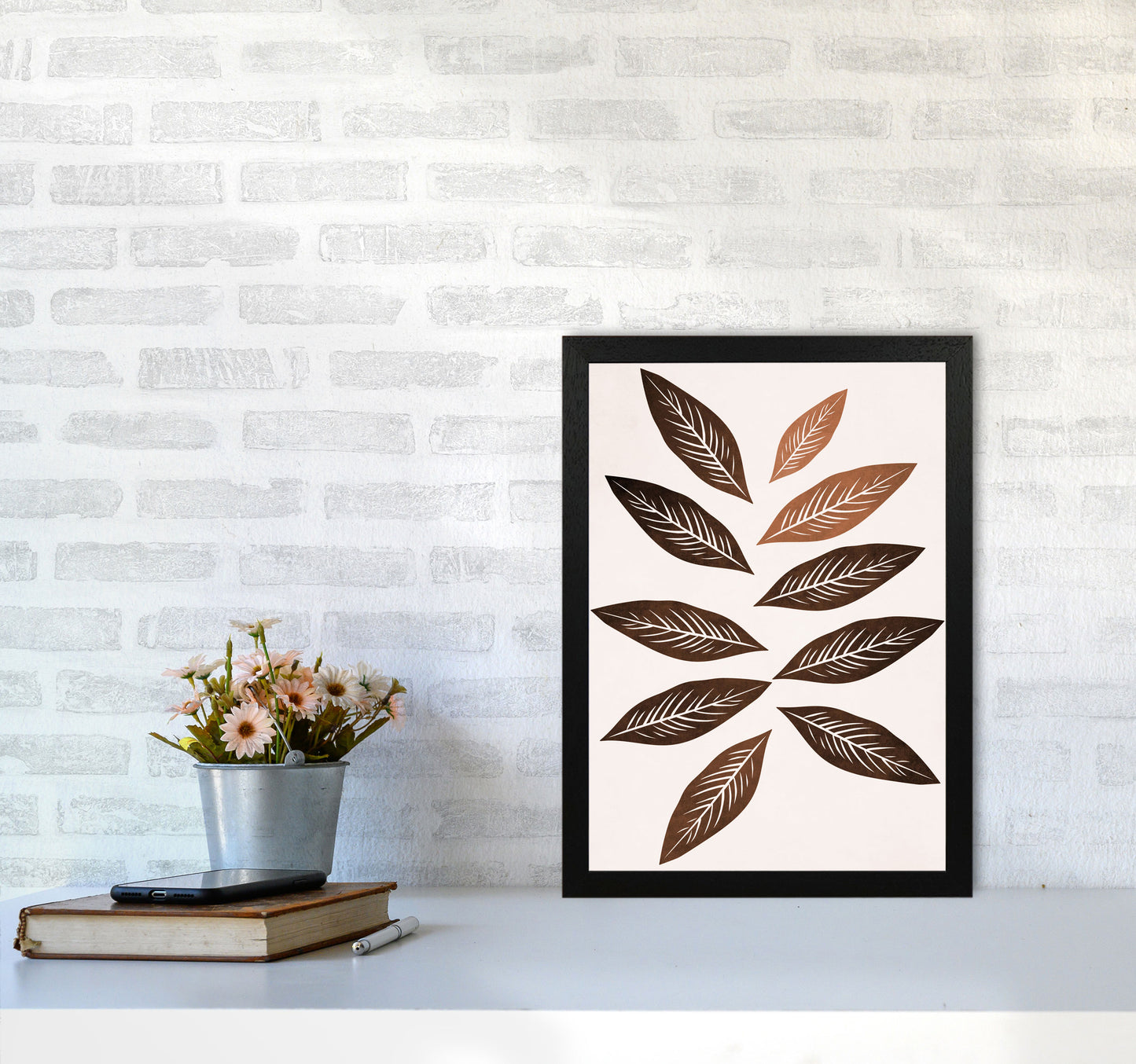 Autumn Bouquet Art Print by Kubistika A3 White Frame