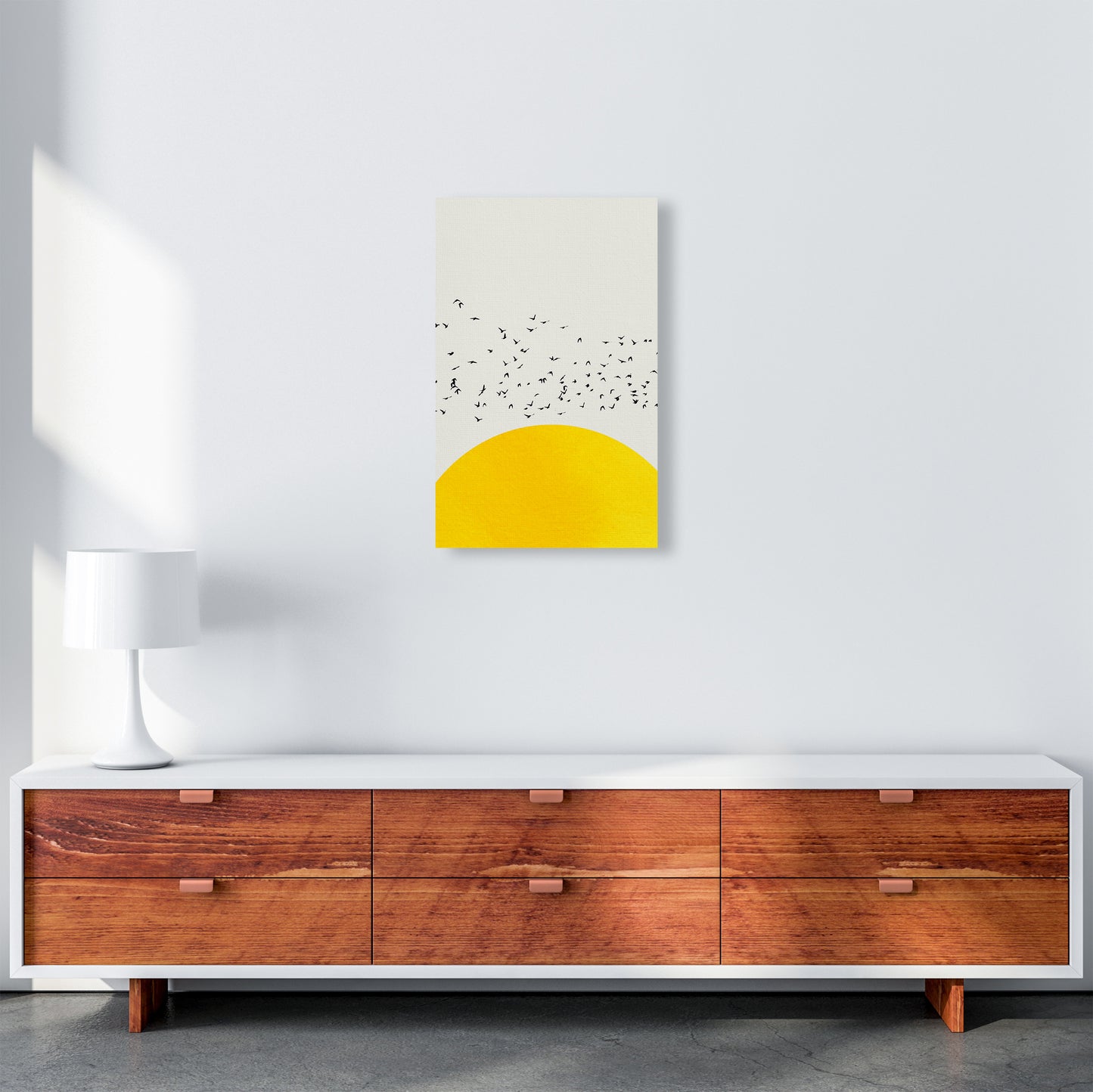 1000 Birds Modern Abstract Art Print by Kubistika A3 Canvas
