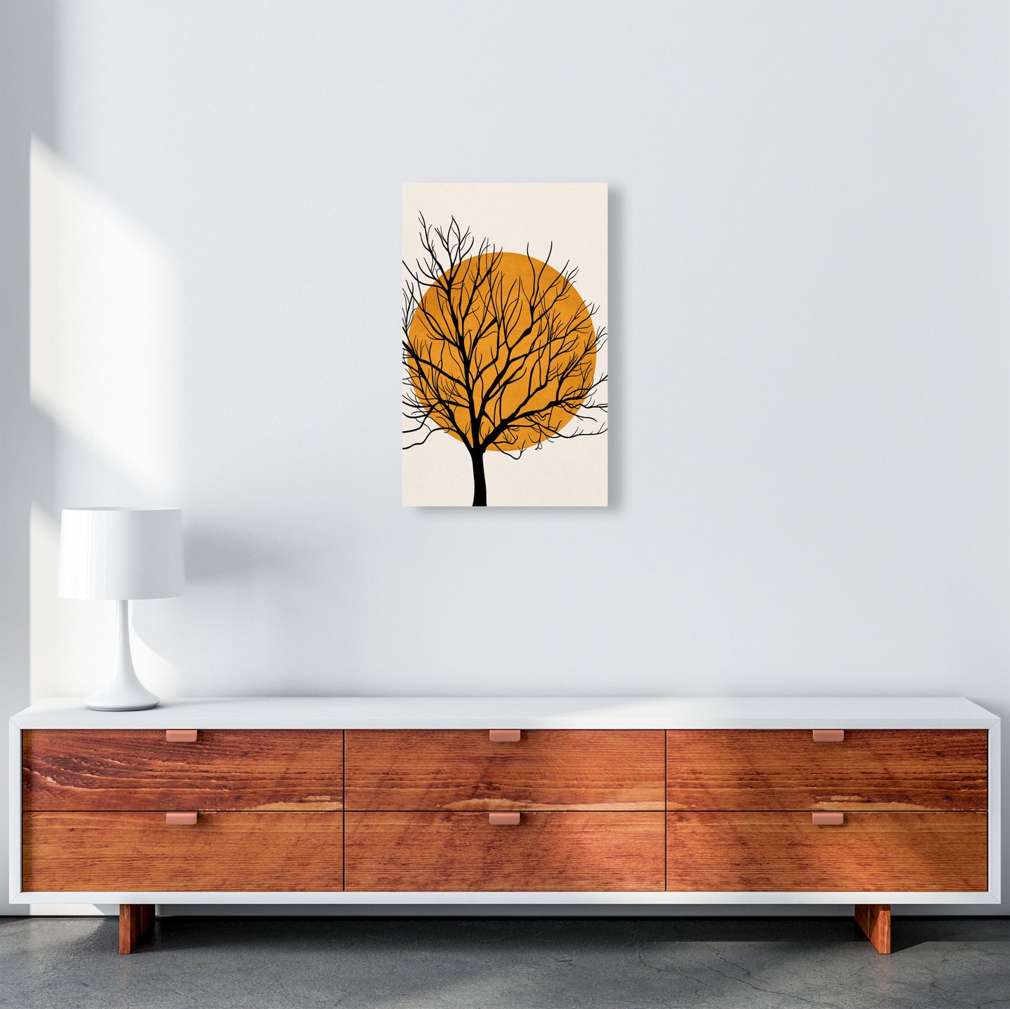 Hiding Sun Art Print by Kubistika A3 Canvas