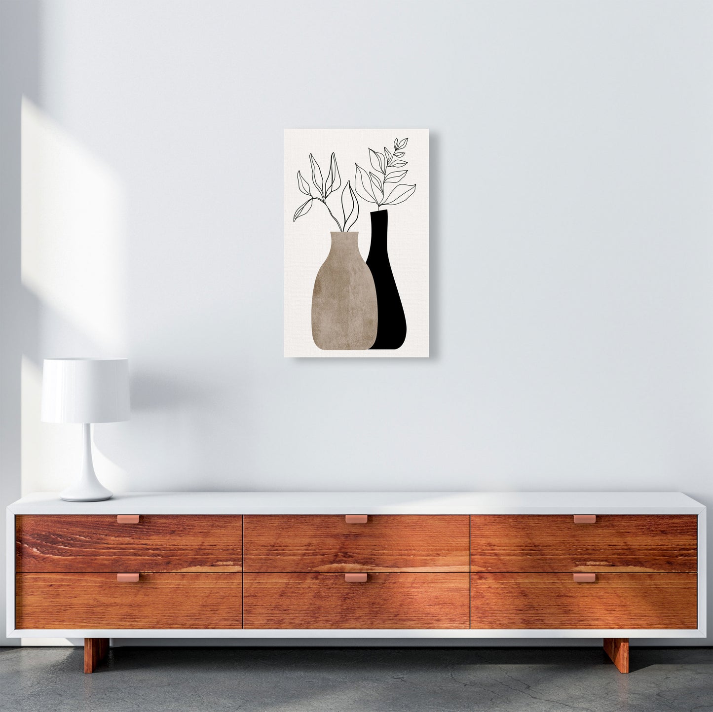 Gris En Gris Art Print by Kubistika A3 Canvas